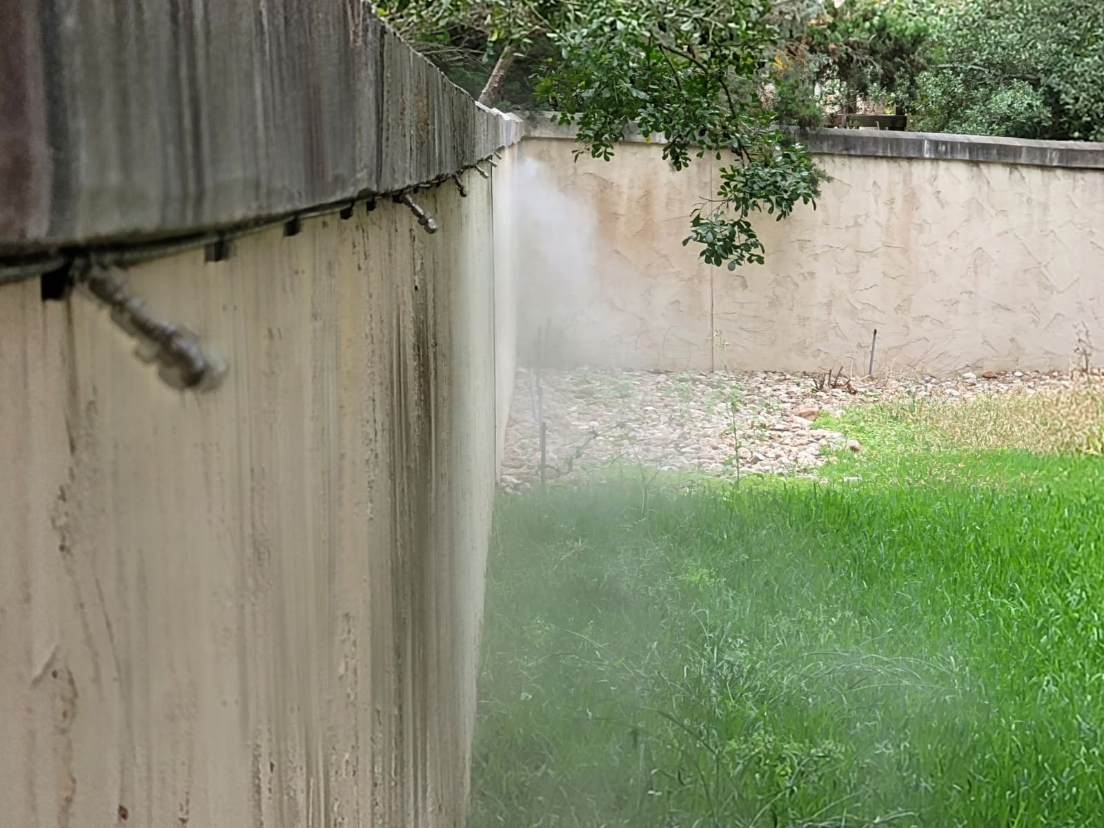 Finished misting system ready for use on the property